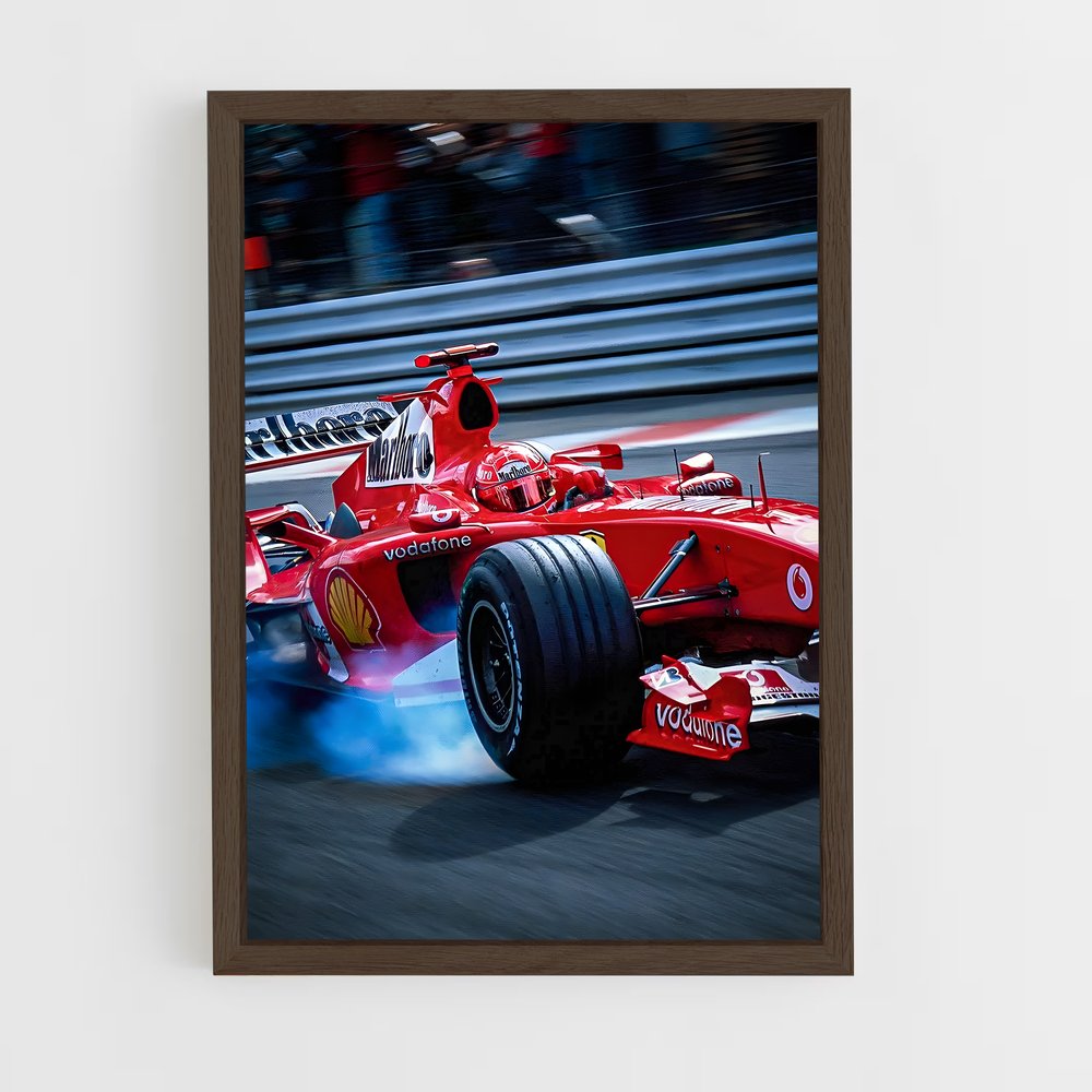 Poster Ferrari Vitesse aérodynamique – affiche Voitures de Formule 1 (vue 5)